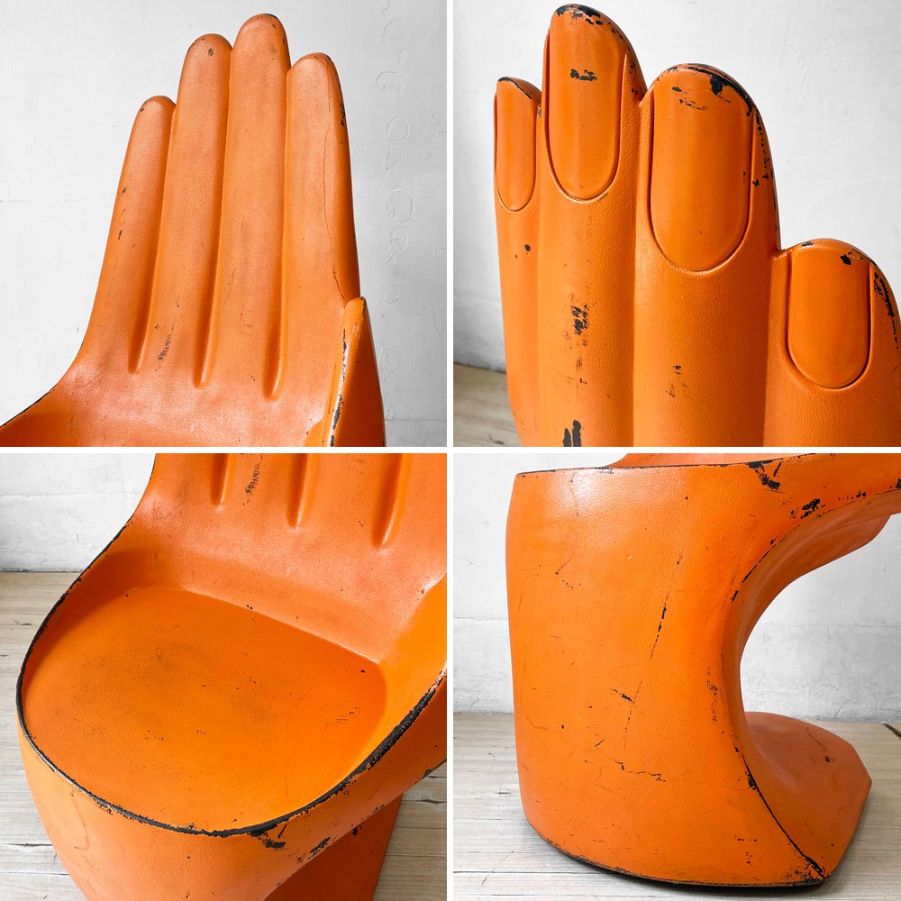 ヨーロピアン タッチ EUROPEAN TOUCH LTD. ネイルチェア MOLDED PLASTIC HAND CHAIR プラスチック ハンドチェア オレンジペインテッド ★