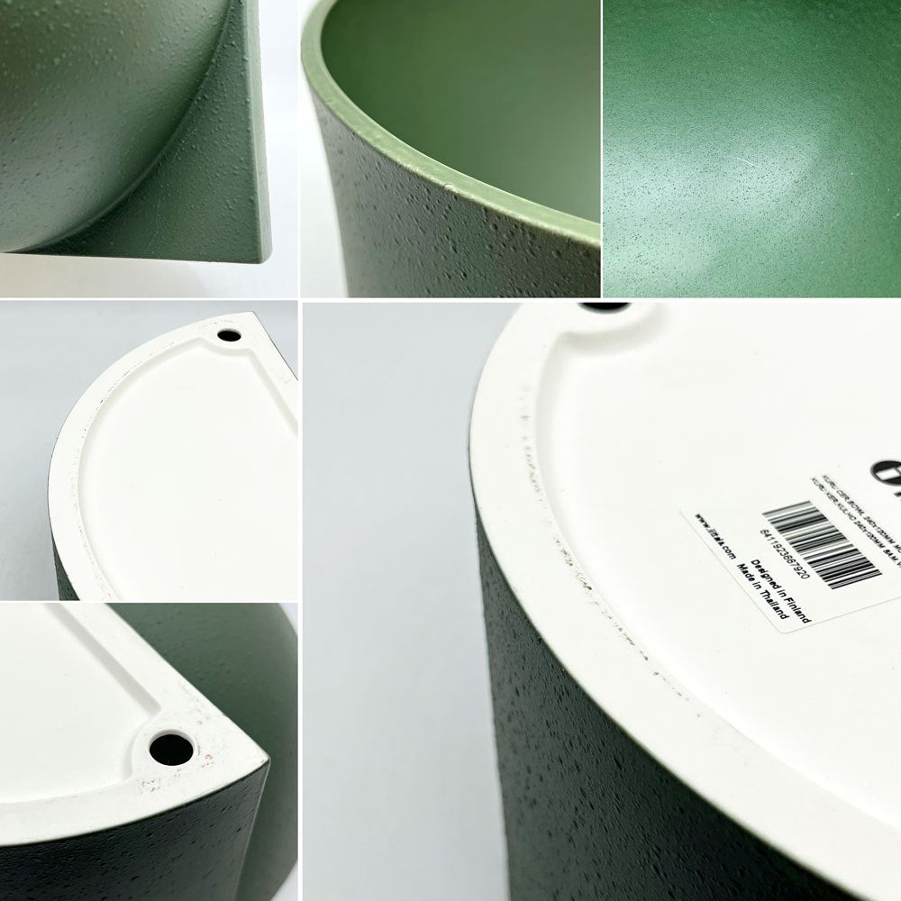 イッタラ iittala クル Kuru セラミックボウル フラワーポット 小物入れ Φ24cm モスグリーン フィリップ・マルイン フィンランド 北欧雑貨 ●