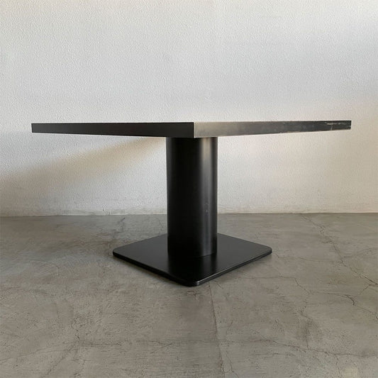 ビンテージ ハンドメイド ガラス モザイク タイルトップ スチールボディ スクエア ダイニングテーブル カフェテーブル W120×D120×H72cm 希少品 〓