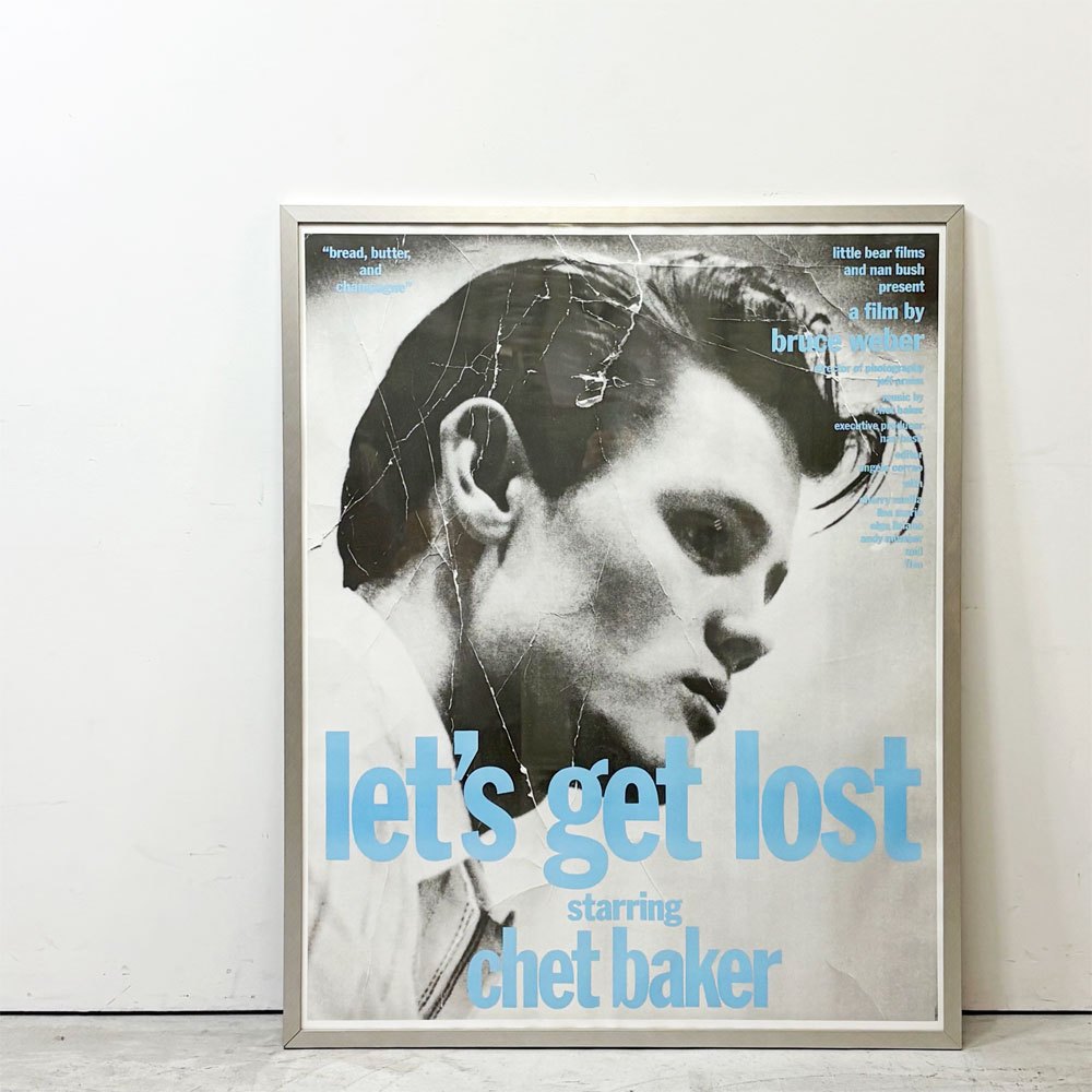 映画 Let’s Get Lost チェットベイカー オリジナルポスター 額装品 ブルース・ウェーバー ジャズ ●