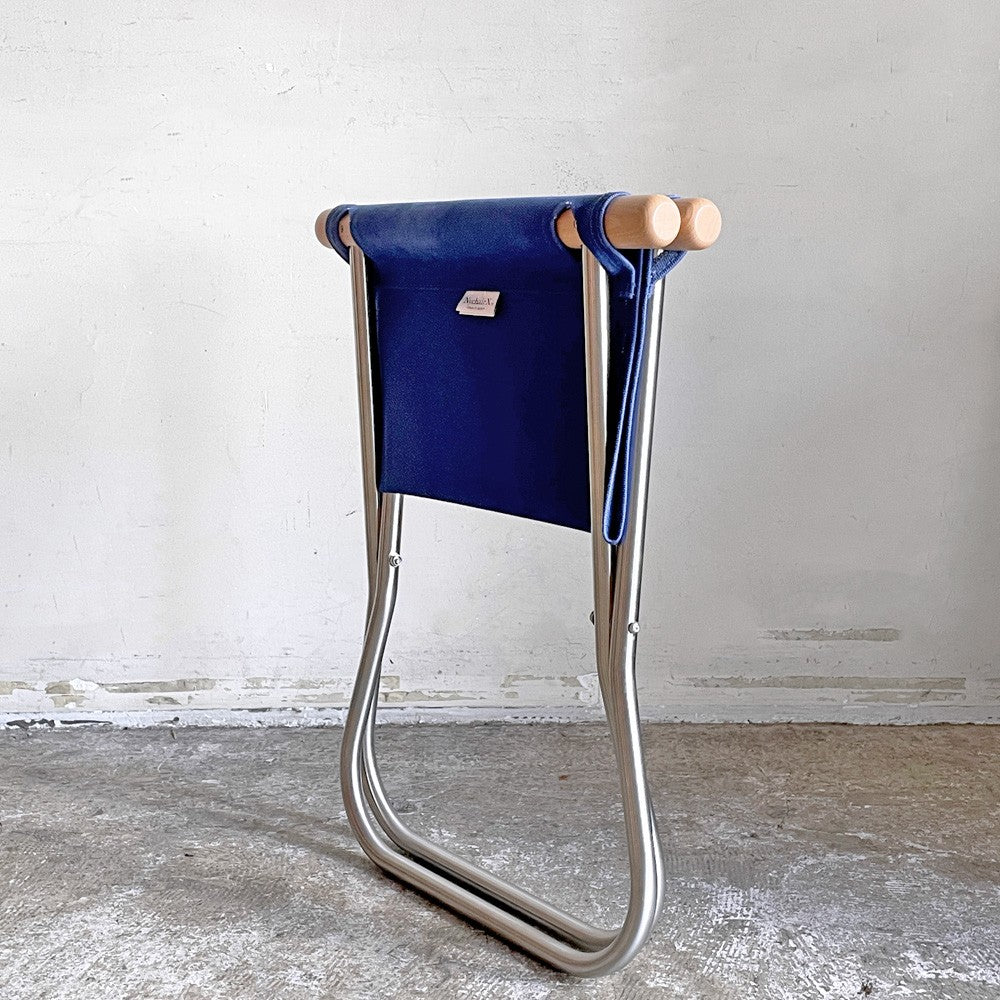 ニーチェアX  NY chair X フォールディングオットマン 折り畳み ナチュラル×ブルー  MoMA 藤栄 新居 猛 ■