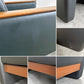 オーダーファニチャー Custom made furniture 木製フレーム ソファ ラウンジチェア ブラック PVCレザー ミッドセンチュリーデザイン 〓