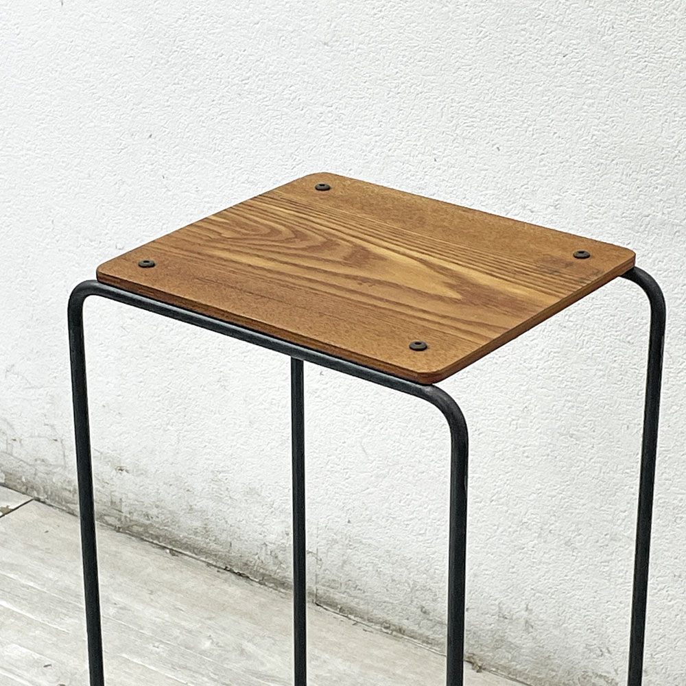 アデペシュ a.depeche ソコフスクールスハイツール socph school high stool スチール×アッシュ材 インダストリアル 定価16,280円 ●