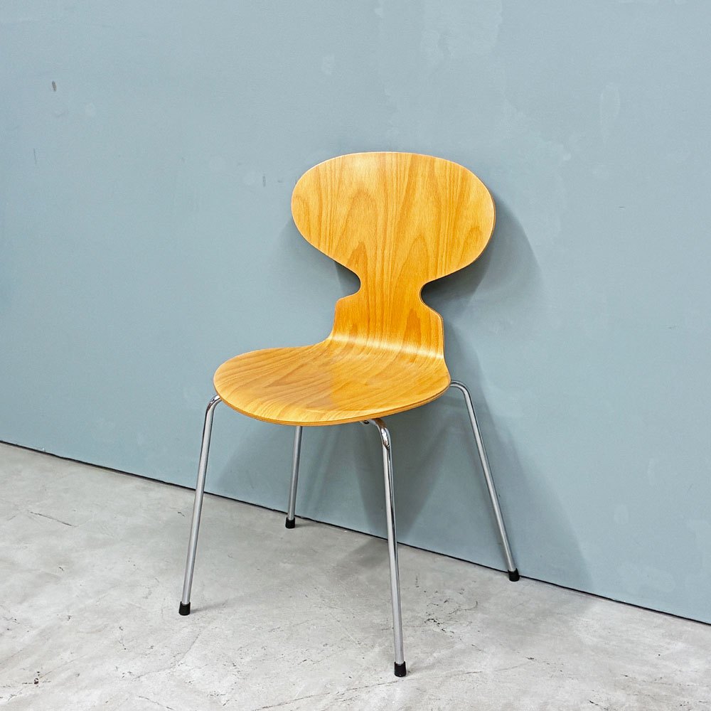 フリッツハンセン Fritz Hansen アントチェア 4本脚 ナチュラルビーチ ラッカー アルネ・ヤコブセン 北欧家具 ◎