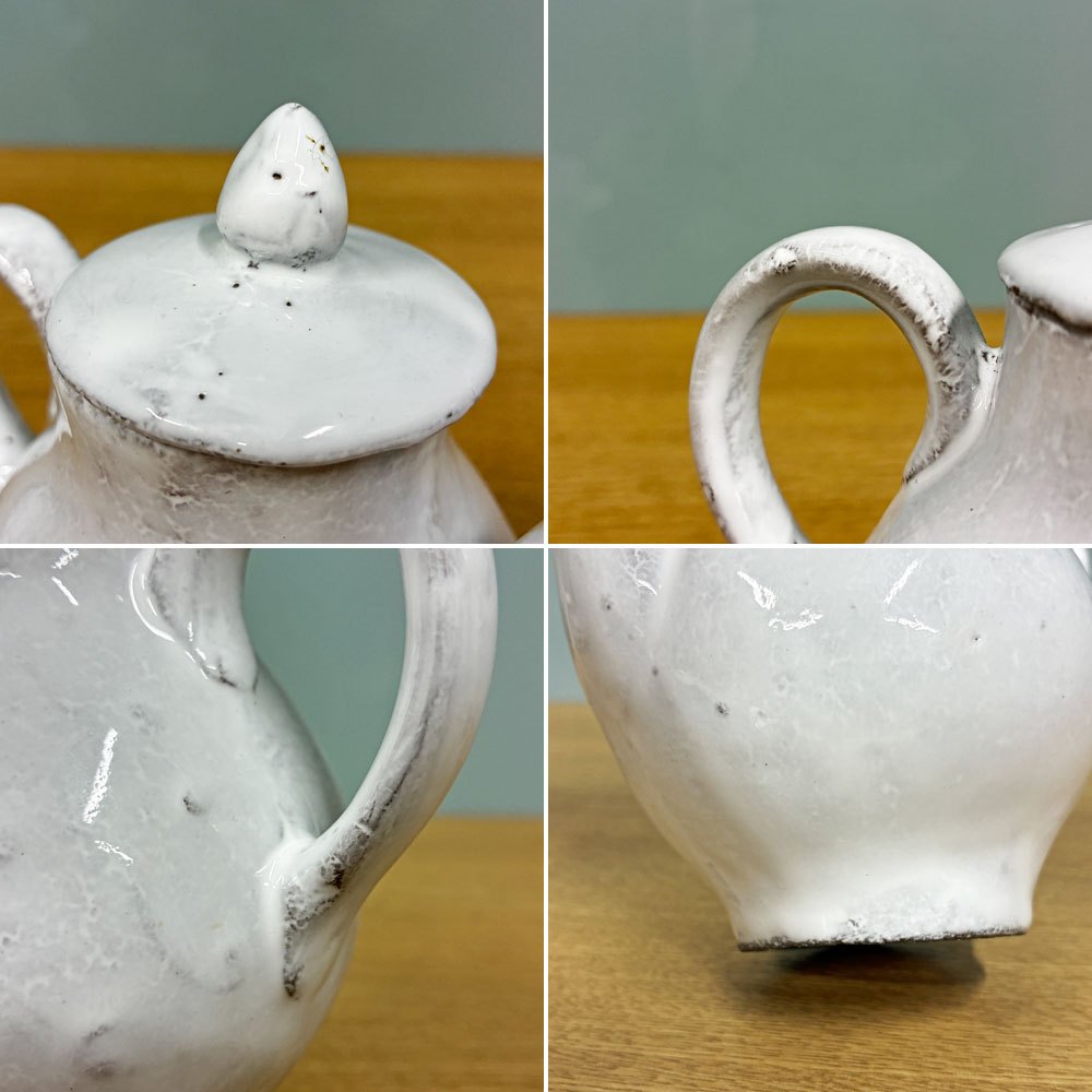 アスティエ・ド・ヴィラット ASTIER de VILLATTE フィエット Fillette ティーポット W15×H12cm 陶器 フランス 定価¥40,810- ◎