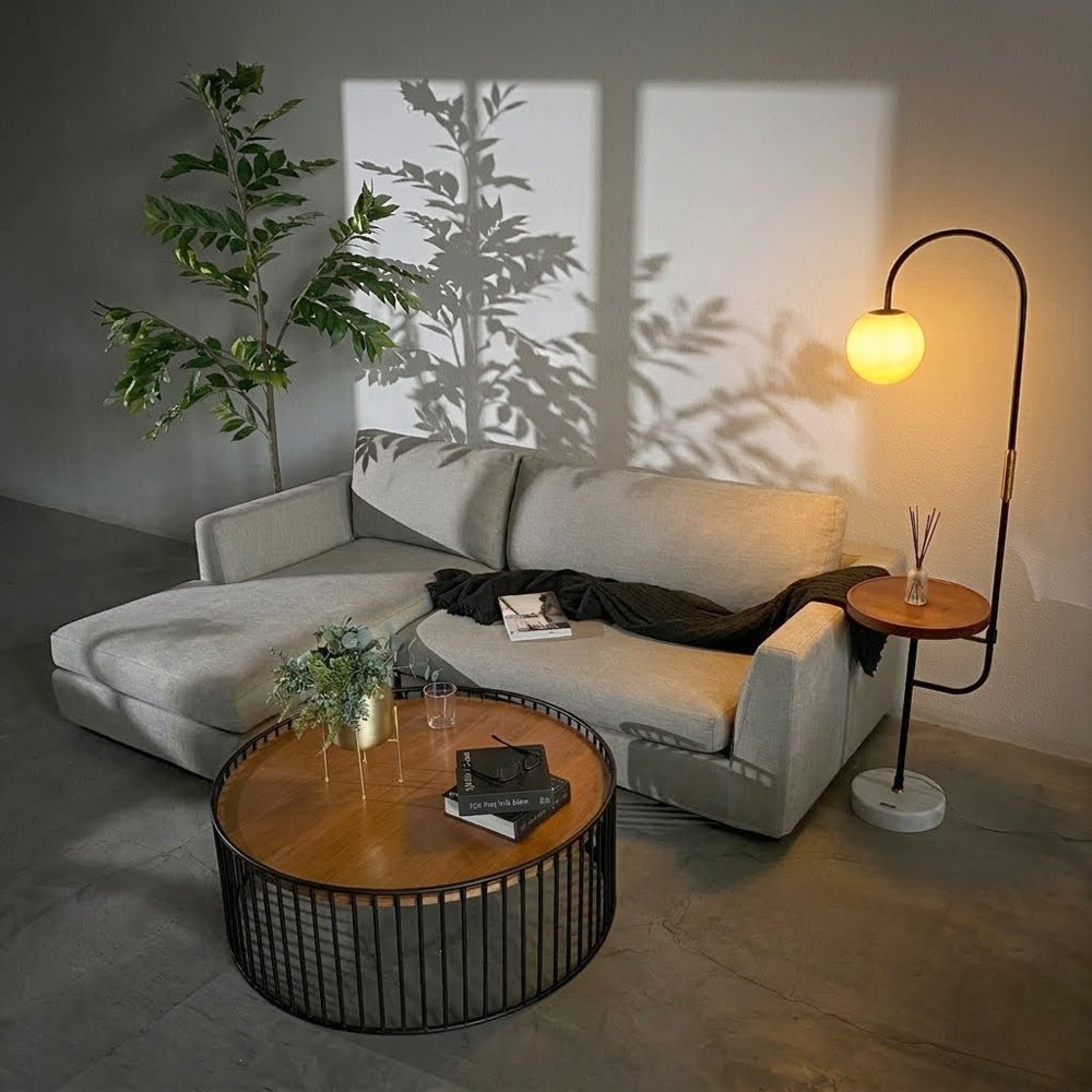 リラックスフォーム RELAX FORM 関家具 デパラ2  DEPALAⅡ 右 カウチソファ W220cm シェーズロング 1P + 2P セット コーナーソファ ファブリック A48 ステングレー 定価￥266,475の品 〓