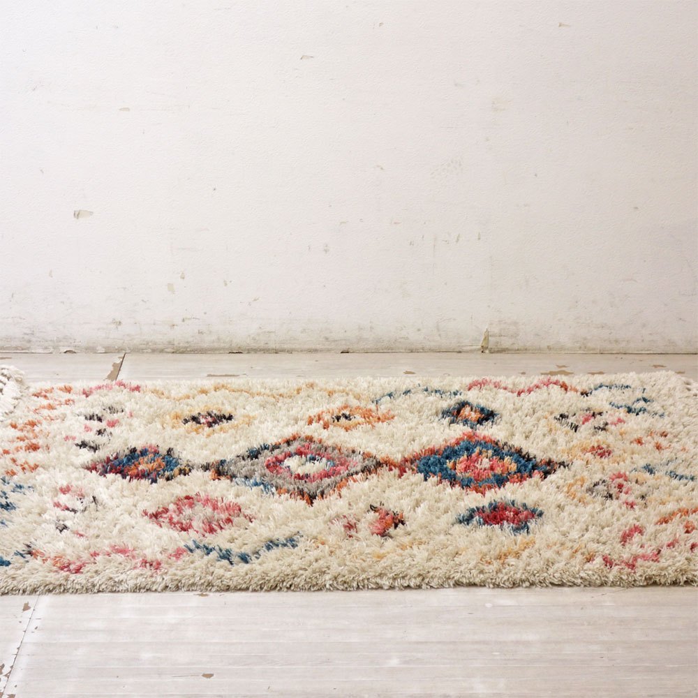 かなでもの KANADEMONO ラグマット Playful Diamond Azilal Rug 121x189cm ●