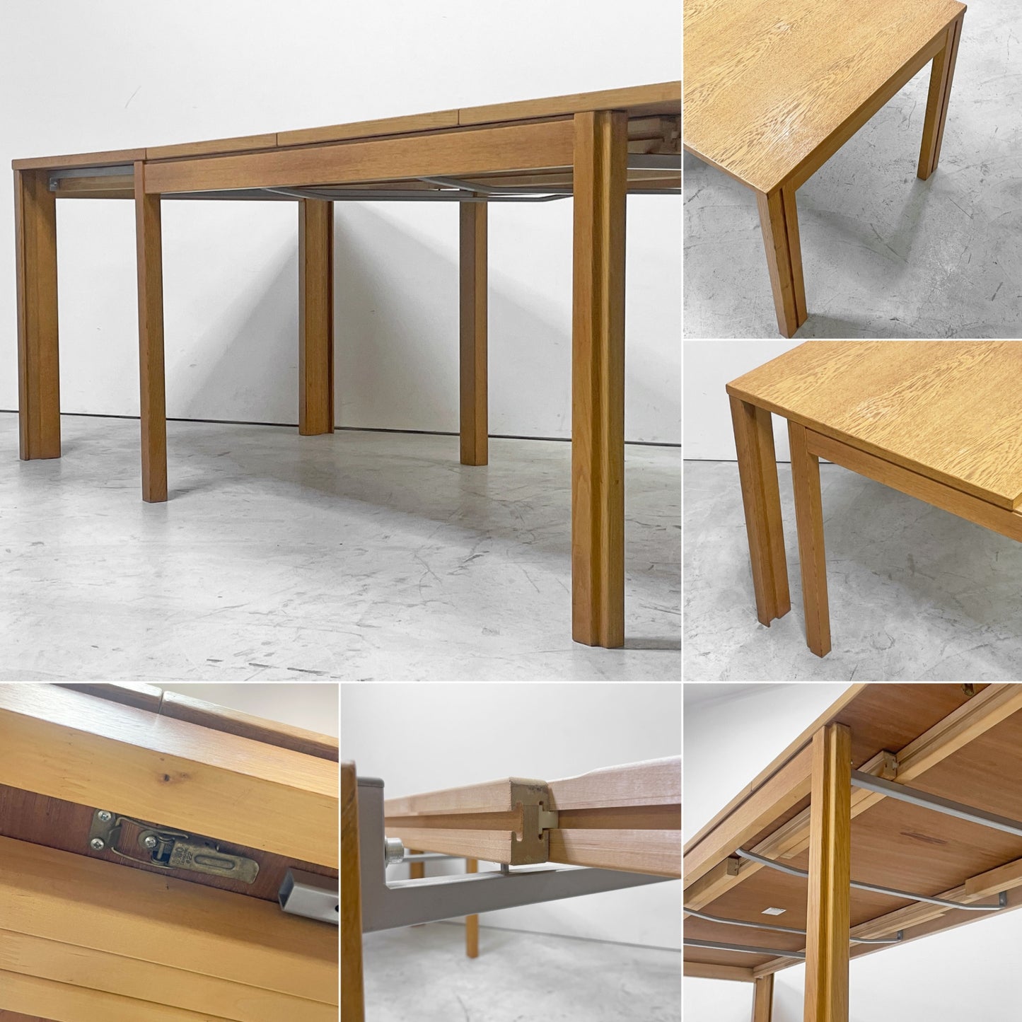 スコービー Skovby SM23 エクステンション ダイニングテーブル オーク材 追加天板3枚 伸長式 W150-202-254-306cm 北欧家具 デンマーク ●