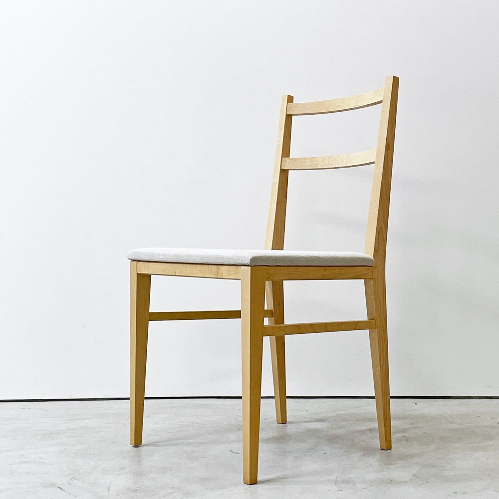 イデー IDEE センタチェア SENTA CHAIR ダイニングチェア メープル材 ライトグレー 植木莞爾 ナチュラル A ●