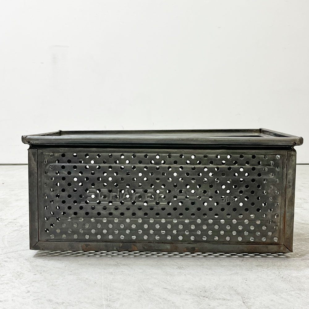 SCHAFER スタッキング ストレージボックス パンチングメタル インダストリアル ドイツビンテージ F ●