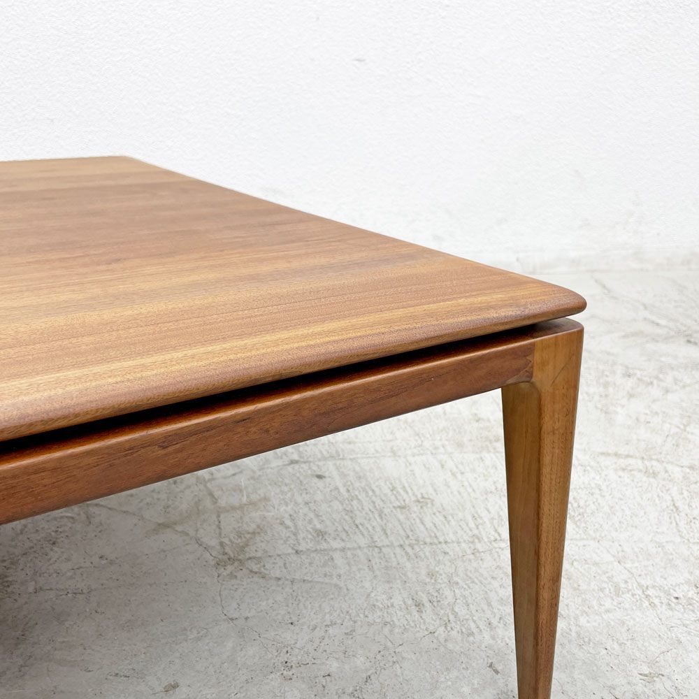 タイムアンドスタイル TIME & STYLE ムーン Moon センターテーブル ローテーブル スクエア ウォールナット無垢材 W110×D110cm 〓