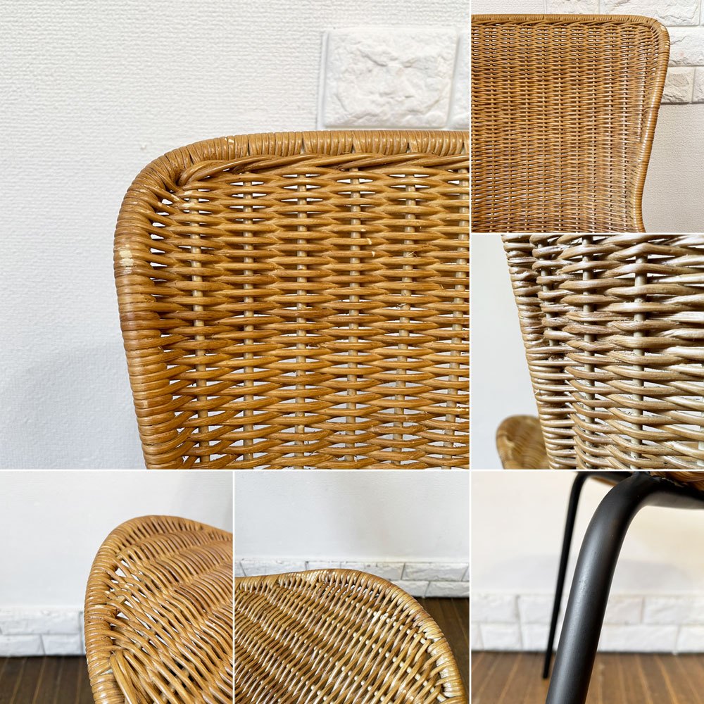 イデー IDEE マレアチェア MAREA ダイニングチェア ラタン×スチール クッション付 定価￥29,900- ◎
