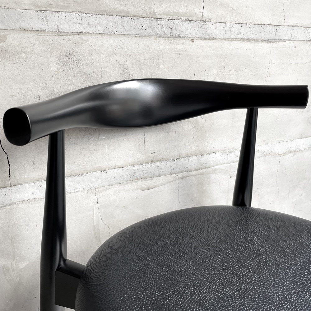 カールハンセン＆サン Carl Hansen & Son CH20 エルボーチェア オールブラック ビーチ材 レザー 本革 ハンス・J・ウェグナー 美品 ♪