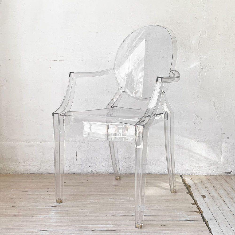 カルテル Kartell ルイゴースト LouisGhost アームチェア クリスタル スタッキング フィリップ・スタルク Philippe Starck イタリア A ★