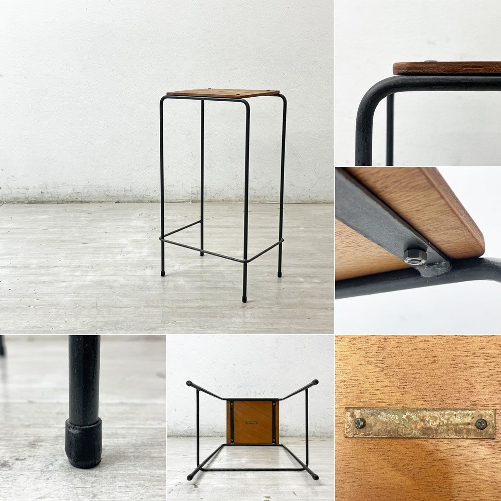 アデペシュ a.depeche ソコフスクールスハイツール socph school high stool スチール×アッシュ材 インダストリアル 定価16,280円 ●