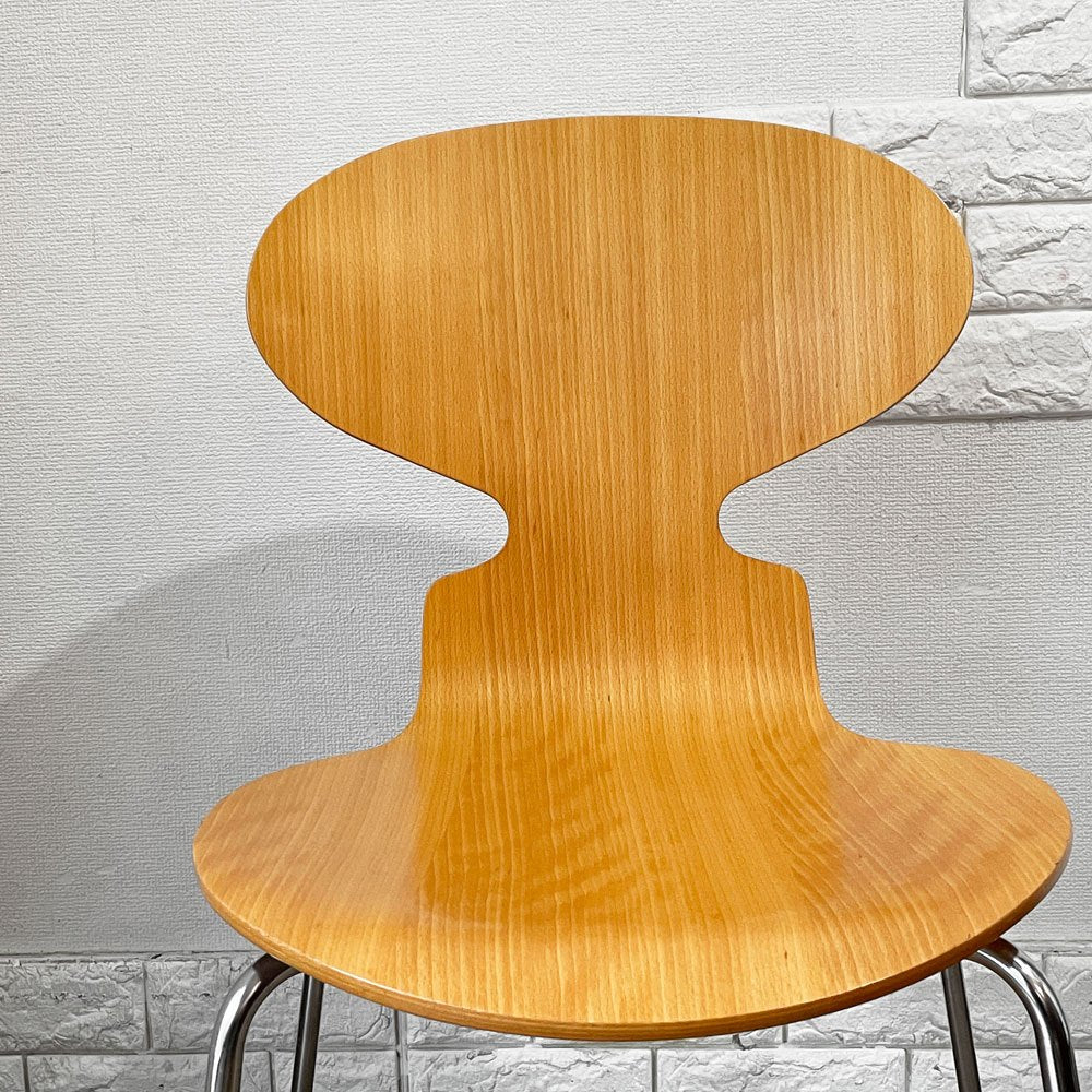 フリッツハンセン Fritz Hansen 3101 アリンコチェア アントチェア 4本脚 ナチュラルビーチ ラッカー仕上げ フェルトグライズ アルネ・ヤコブセン F ◎