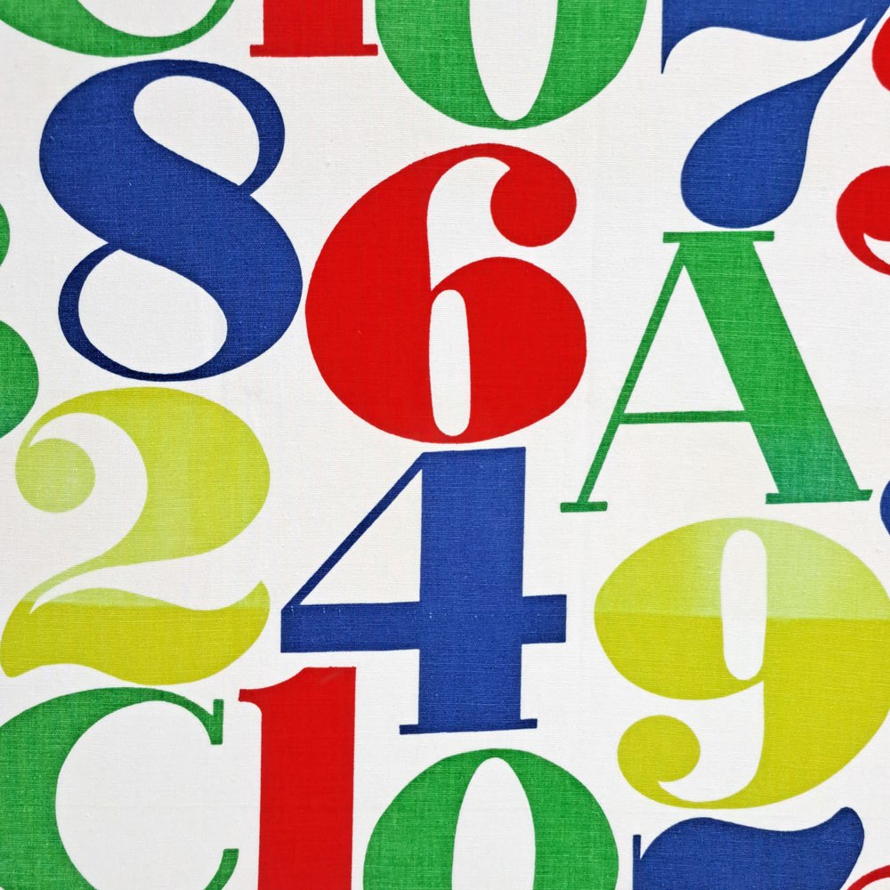 ハーマンミラー Herman Miller アレキサンダー・ジラード Alexander Girard ナンバーズ Numbers テキスタイル ビンテージ ファブリックパネル 100 x 100cm ジラルド ●