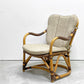 カザマ KAZAMA ルロット アームチェア Lurot Arm Chair ラタン 籐家具 ベージュ系 クッション付き インドネシア 定価￥48,800- C ●