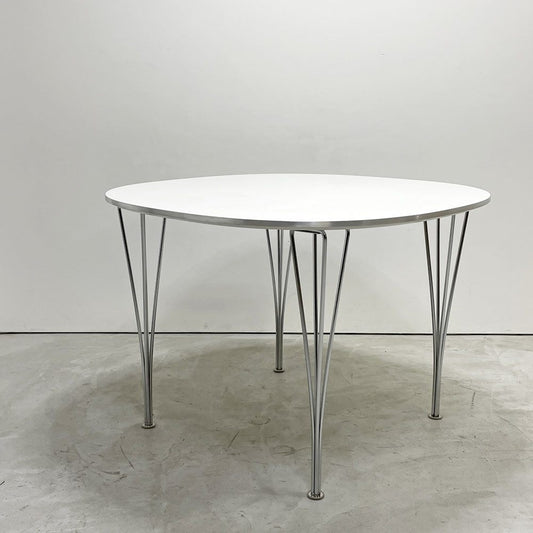 フリッツハンセン Fritz Hansen B603 スーパー円テーブル Bテーブル ダイニングテーブル 100x100cm  ピート・ヘイン アルネ・ヤコブセン ブルーノ・マットソン デンマーク 北欧家具 ●