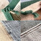 ザ・コンランショップ THE CONRAN SHOP ツーラ TUULA RUG ラグマット ライトブルー×グリーン×アイボリー マルチ ストライプ柄 ウール×コットン×ポリエステル 手織り デザインラグ 170x240cm ■