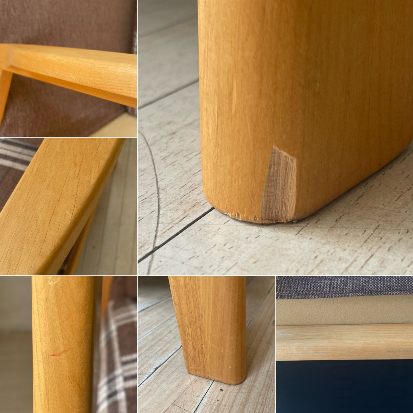 モモナチュラル MOMO Natural モス MOSS 3P ソファ 3人掛けソファ チェックファブリック フルカバーリング アルダー材 北欧スタイル 参考定価￥148,000- ★