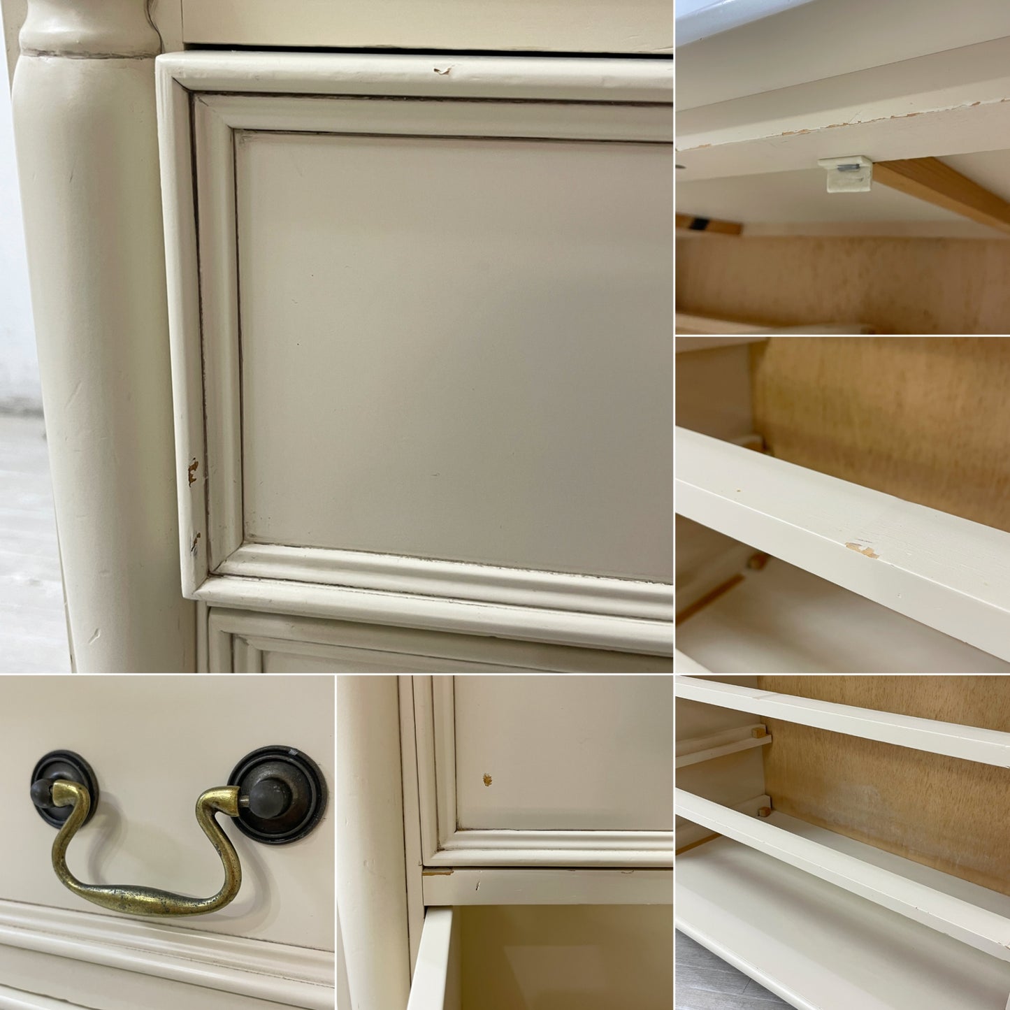 ローラアシュレイ LAURA ASHLEY クリフトン CLIFTON 4段 チェスト オフホワイト 廃盤 カントリースタイル ●