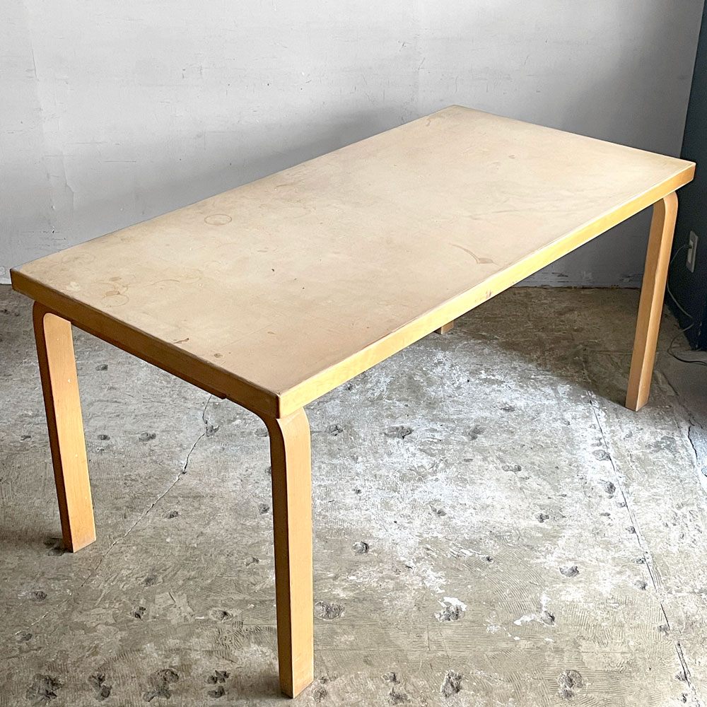 アルテック artek ビンテージ 81A ダイニングテーブル リノリウムトップ アルヴァ・アアルト Alvar Aalto フィンランド 北欧家具 ■
