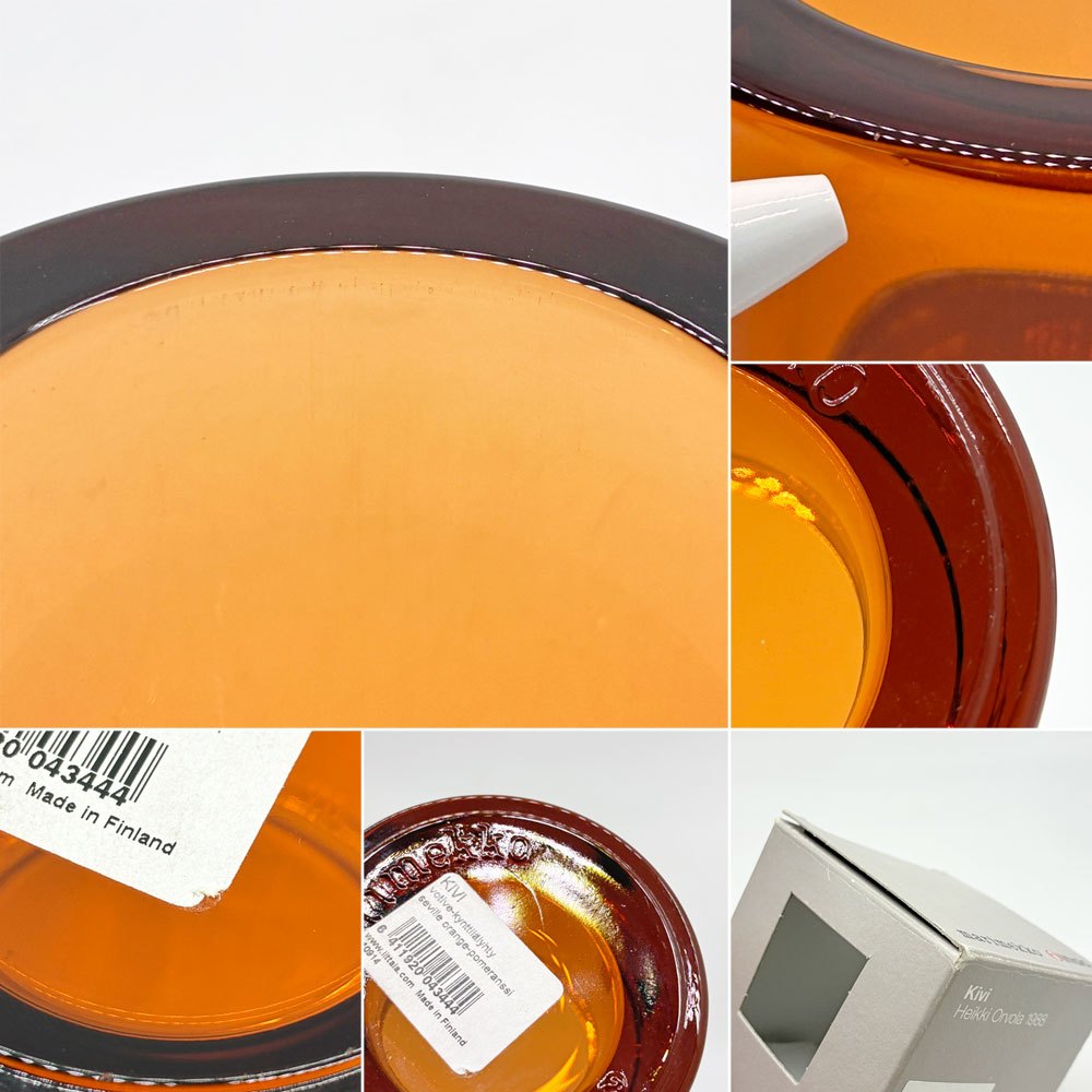 イッタラ iittala マリメッコ marimekko キビ kivi キャンドルホルダー セビリアオレンジ 60mm ヘイッキ・オルヴォラ フィンランド 廃番カラー ●
