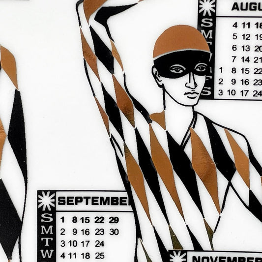 フォルナセッティ Fornasetti カレンダープレート 2024 イヤープレート 平皿 イタリア 定価￥51,000- 箱付き ◇