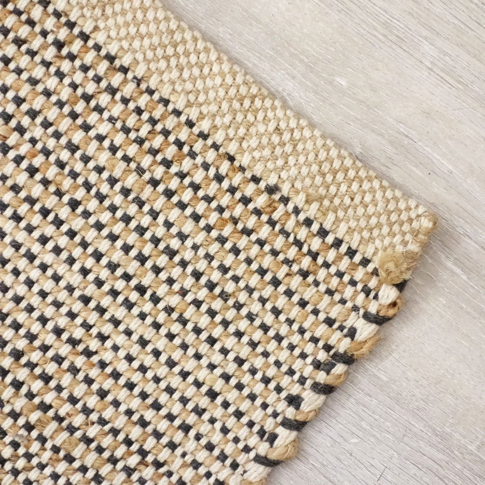 ザラホーム ZARAHOME ジュート＆コットンラグ 207 x 155cm ナチュラルスタイル ●