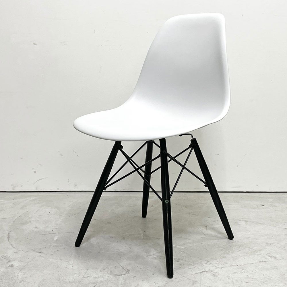 ハーマンミラー HermanMiller サイドシェルチェア ドゥエルレッグ DSW アルパイン × エボニー ポリプロピレン製 イームズ ミッドセンチュリー  B ●