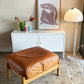 イデー IDEE ディモンシュ オットマン レザー DIMANCHE OTTOMAN Leather フルグレインレザー ブラウン マリナ・ボーティエ ナチュラルデザイン 定価 ¥149,900- ■