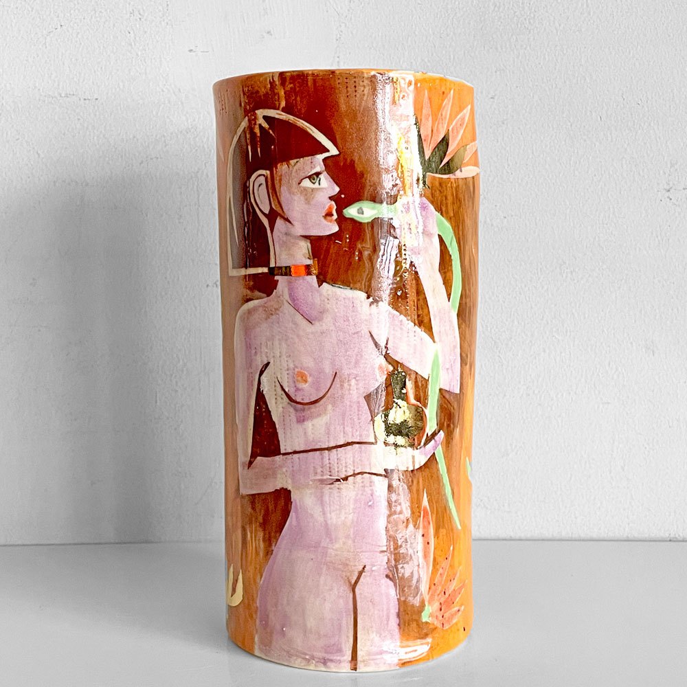 クリープ kreep フラワーベース 花瓶 陶器 22cm ハンドメイド アメリカ ■