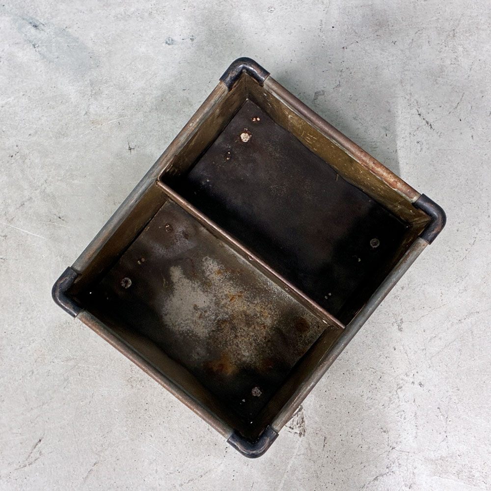 ビンテージ Vintage ファイバーボックス CHARIS CORPORATION ボテ箱 仕切り付き ◎