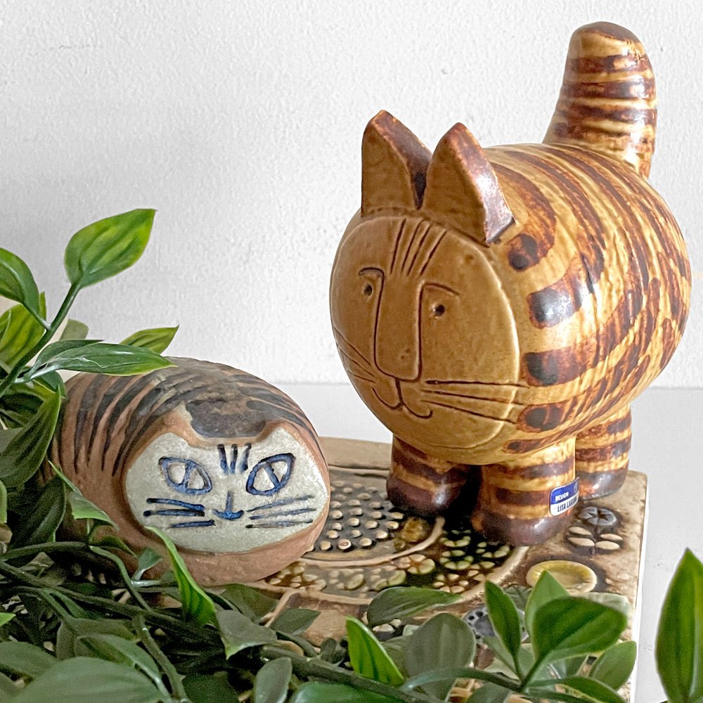 グスタフスベリ GUSTAVSBERG 猫 JURA Stora Katt フィギュリン 置物 リサラーソン Lisa Larson ビンテージ 北欧雑貨 ■