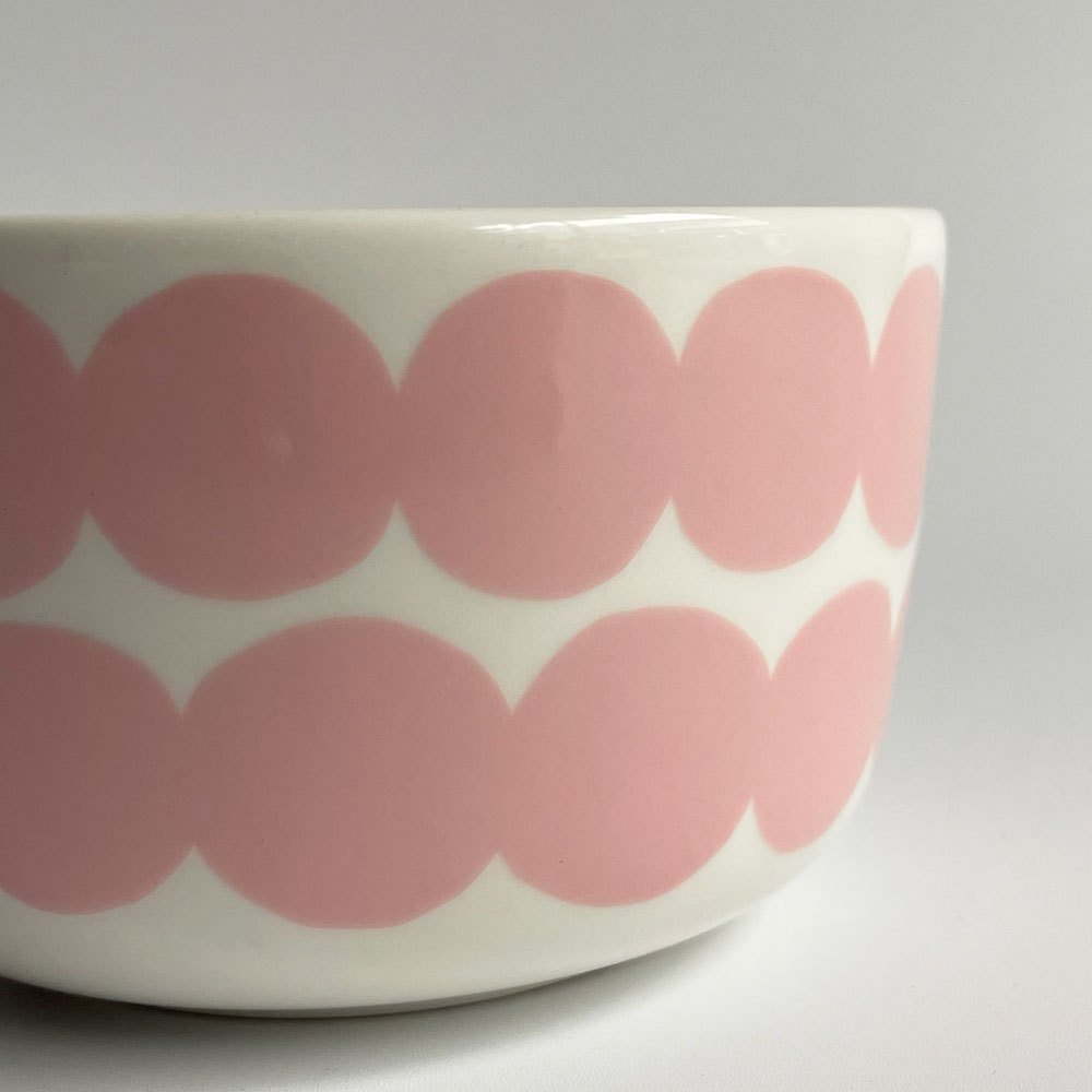 マリメッコ marimekko シイルトラプータルハ SIIRTOLAPUUTARHA ボウル ピンクドット ｗ9.5×ｈ5.7cm 250ml C ♪