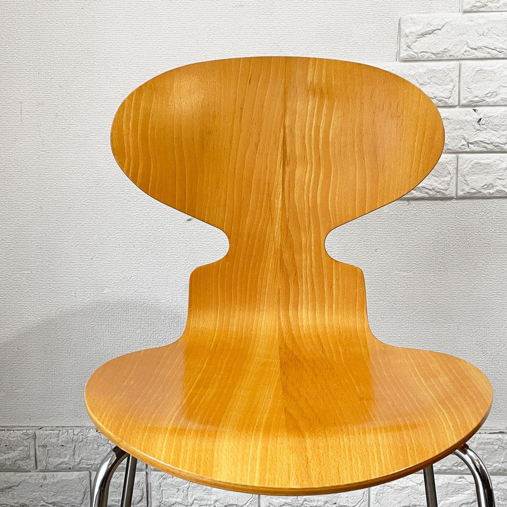 フリッツハンセン Fritz Hansen 3101 アリンコチェア アントチェア 4本脚 ナチュラルビーチ ラッカー仕上げ フェルトグライズ アルネ・ヤコブセン E ◎
