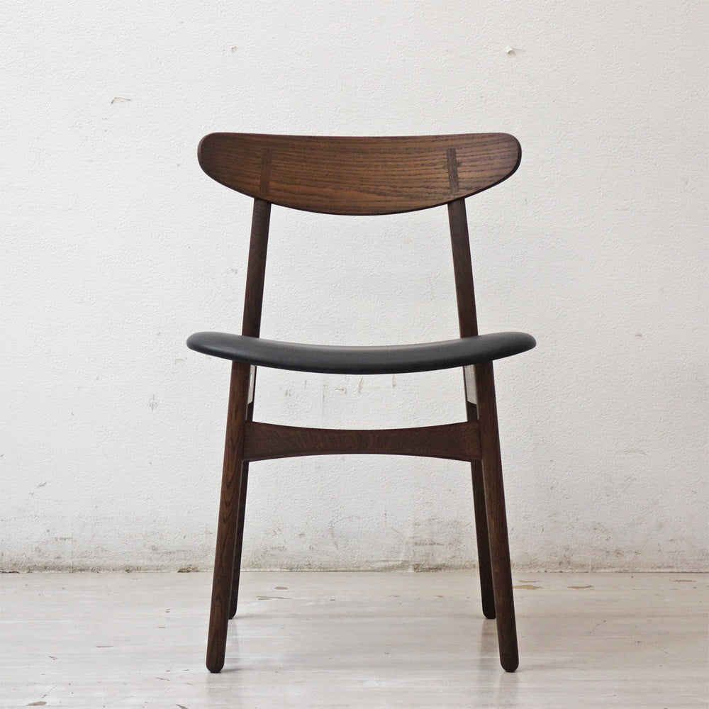 カールハンセン＆サン Carl Hansen & Son CH30P ダイニングチェア オーク材 スモークオイル レザーシート ハンス・J・ウェグナー 北欧家具 ●