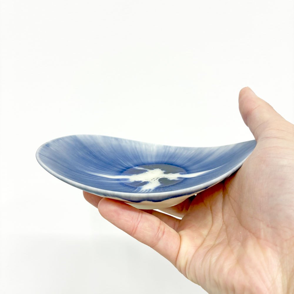 和田山真央 Masahiro Wadayama しずく皿 セクシー流し 15cm 小鉢 現代作家 ◎