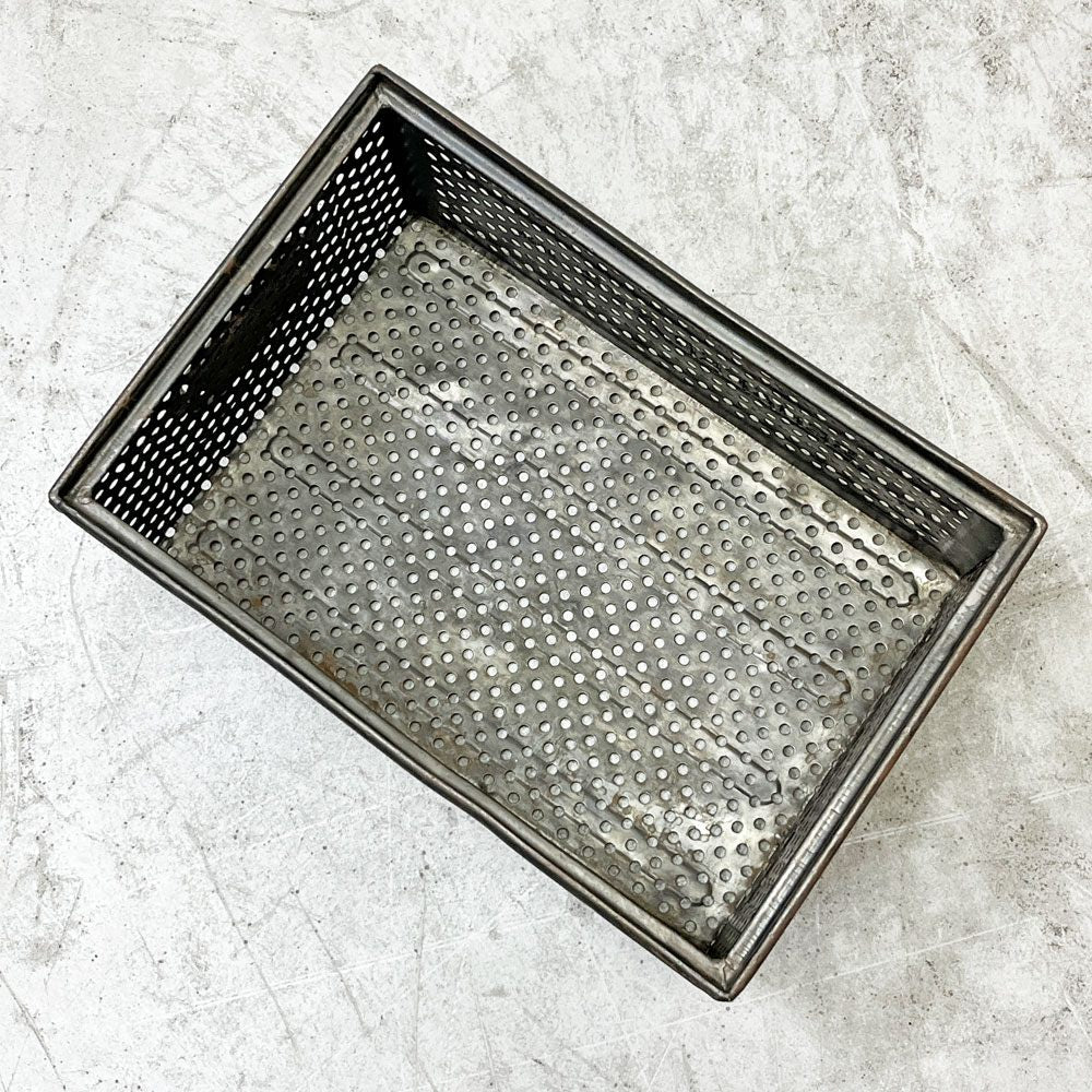 SCHAFER スタッキング ストレージボックス パンチングメタル インダストリアル ドイツビンテージ F ●