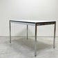 USMモジュラーファニチャー USM Haller USMハラーテーブル ワーキングデスク ダイニングテーブル W125×D75×H74cm パールグレーラミネート(ホワイト) 高さ調整機能付 ●