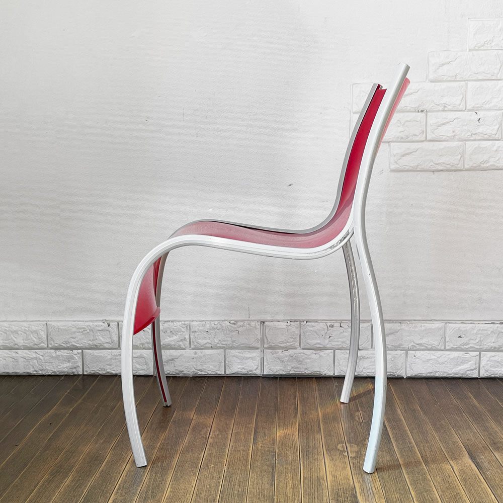 カルテル Kartell FPE chair スタッキングチェア ダイニングチェア アルミ ポリプロピレン レッド ロンアラッド イタリアモダン 廃番 ◎