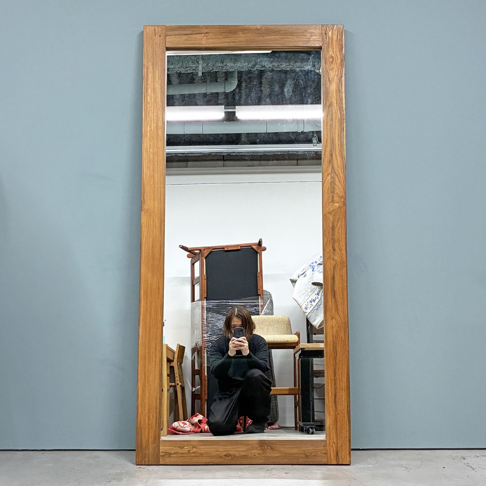 アデペシュ a.depeche オールドチークミラー old teak mirror ウォールミラー 姿見 Lサイズ ◎