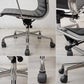ハーマンミラー Herman Miller イームズアルミナムグループチェア マネージメントチェア アルミバフベース ガス圧昇降仕様 5本脚 キャスタータイプ 本革 イームズ F ●