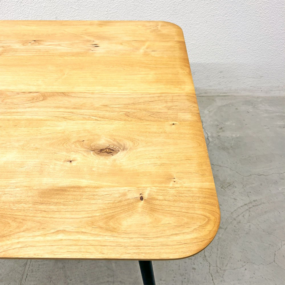 graf ムクトップ MUKU TOP ダイニングテーブル アルダー無垢材 W90cm ナチュラル カフェ 定価¥190,300 〓