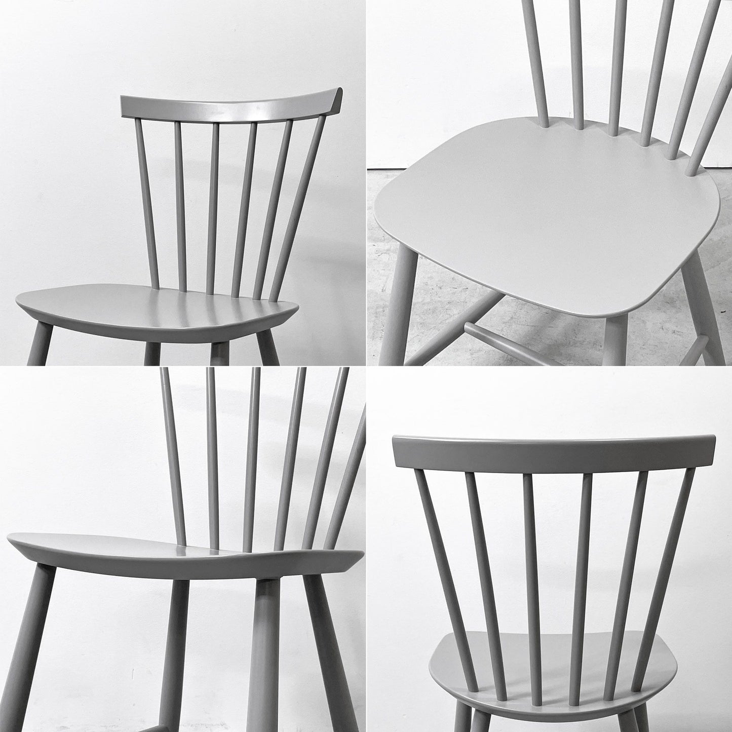 エフディービーモブラー FDB Mobler J46 ダイニングチェア スピンドルバック ウィンザーチェア ビーチ材 グレー ポール・M・ボルター Poul M. Volther 北欧 デンマーク 定価￥49,800- ●