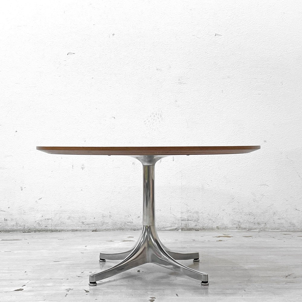 ハーマンミラー Herman Miller ペデスタルテーブル Nelson Pedestal Table コーヒーテーブル ローテーブル ブラック天板 Φ72cm ジョージ・ネルソン ミッドセンチュリー ●