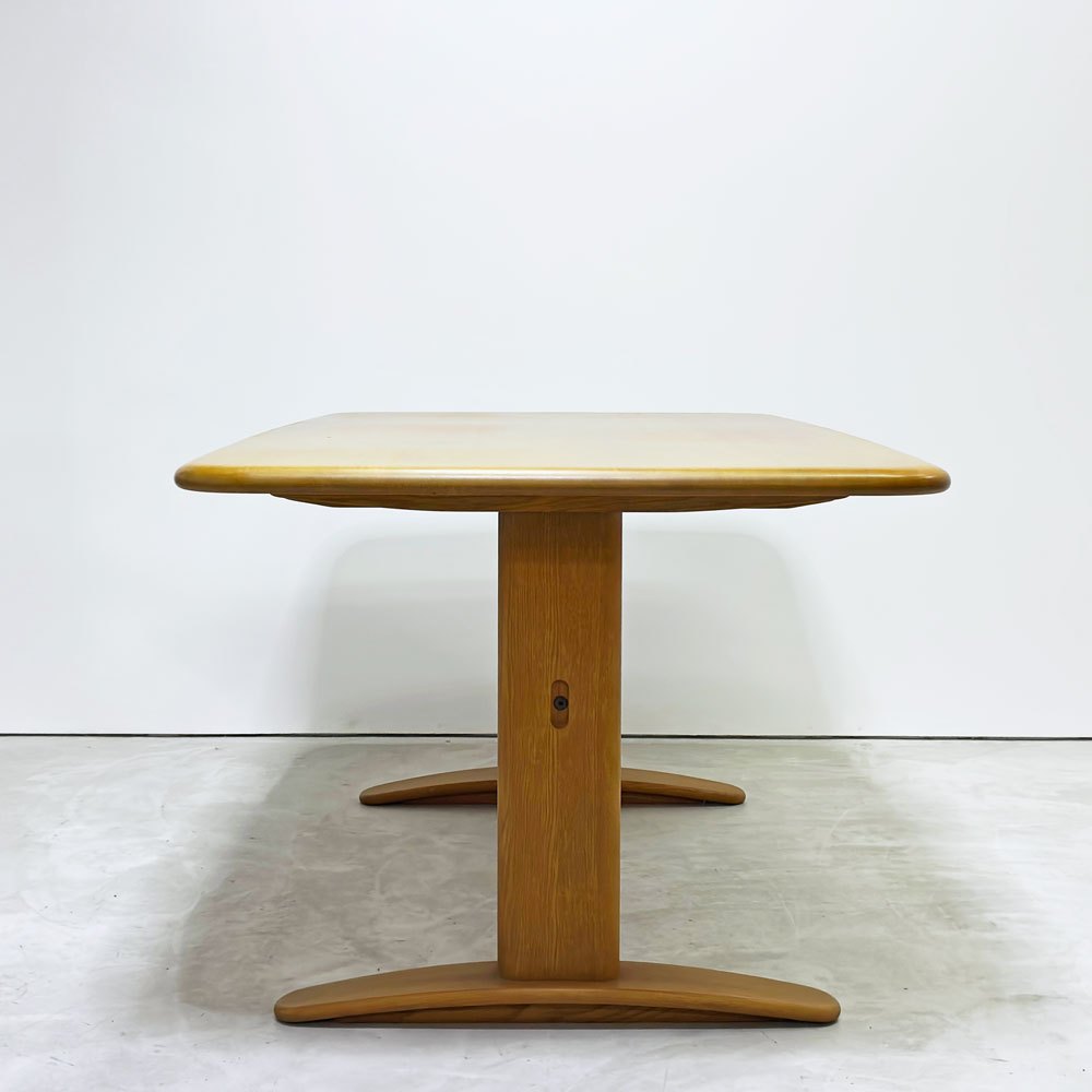 飛騨産業 HIDA　キツツキ クレセント 侭 ジン ダイニングテーブル オーク無垢材 ナラ W150cm 佐々木敏光 国産家具 ●
