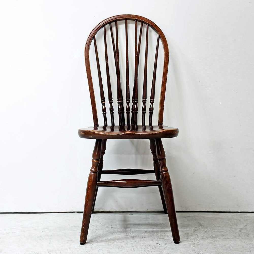 秋田木工 AKIMOKU ビンテージ vintage プレースバッグ ウィンザーチェア ダイニングチェア スポーク クラシカル 英国スタイル ●