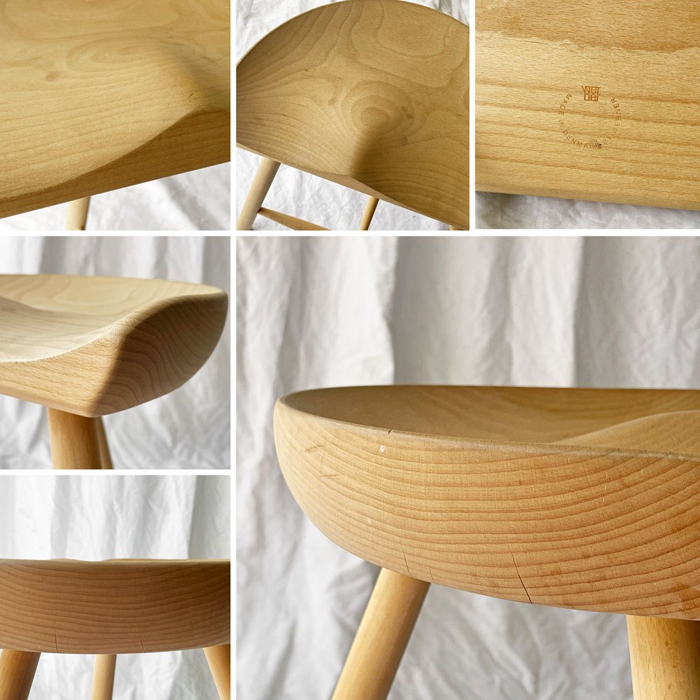 ワーナー Werner シューメーカーチェア Shoemaker Chair NO.59 スツール ビーチ材 ソープ仕上げ ラーズ・ワーナー デンマーク 北欧家具 現状品 ◇